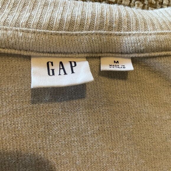 Gap Women's M Light Gray Long Sleeve U-Neck Ribbed Lightweight Sweater Top - Picture 6 of 6
